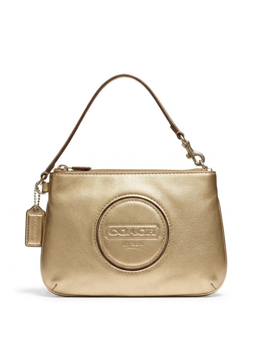 Y2K Coach Gold Metallic Wristlet